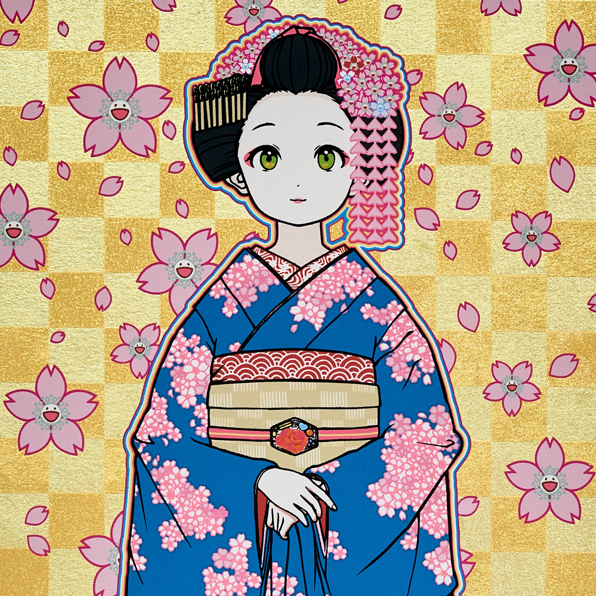 村上隆 TSUCHIDA BAKUSEN-INSPIRED MAIKO-SAN Bakusen Tsuchida - Japanese Painter and Printmaker