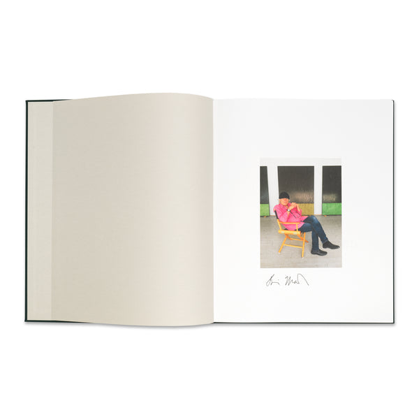 Interior spread of the book Brice Marden, published in 2017, signed by the artist