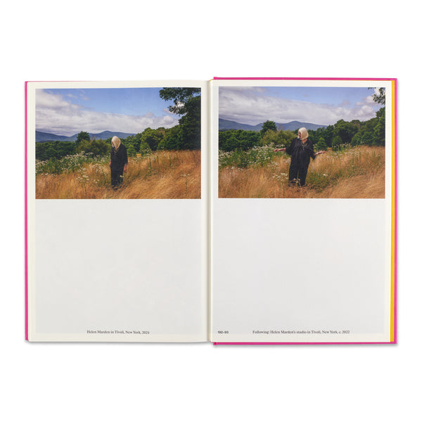 Interior spread of Helen Marden monograph