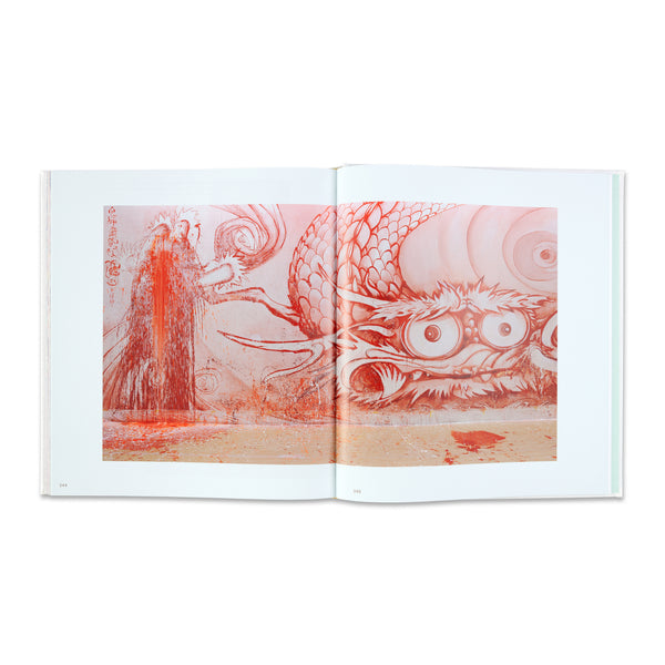 Interior spread of Takashi Murakami: The Octopus Eats Its Own Leg monograph