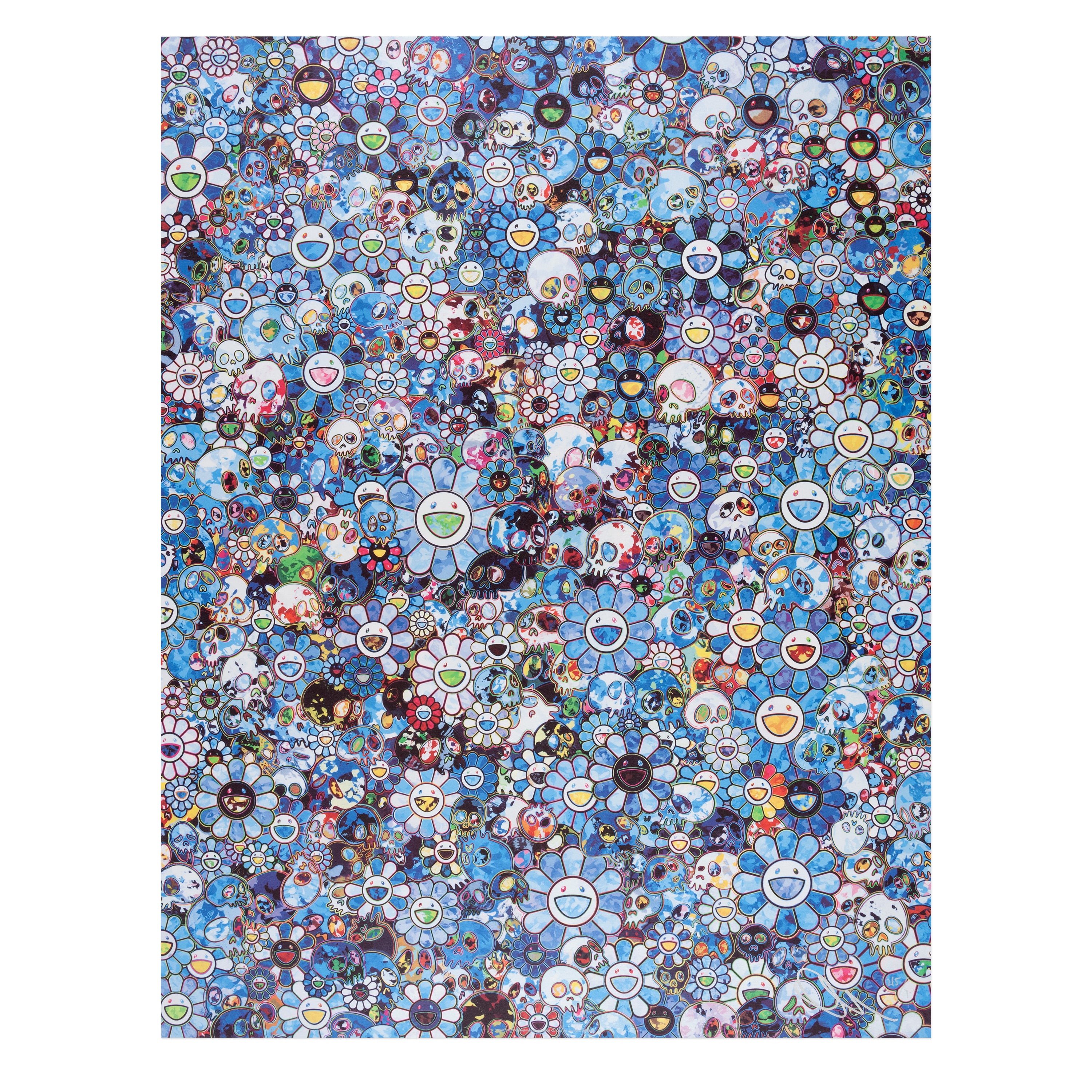 村上隆 30cm お花 blue brown Takashi Murakami: Flowers of Hope Print | Gagosian Shop