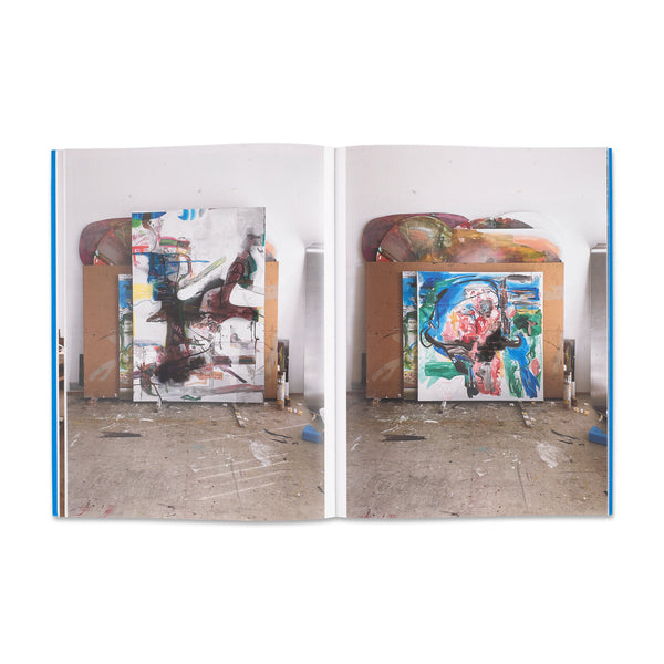 Interior spread of the book Albert Oehlen: New Paintings