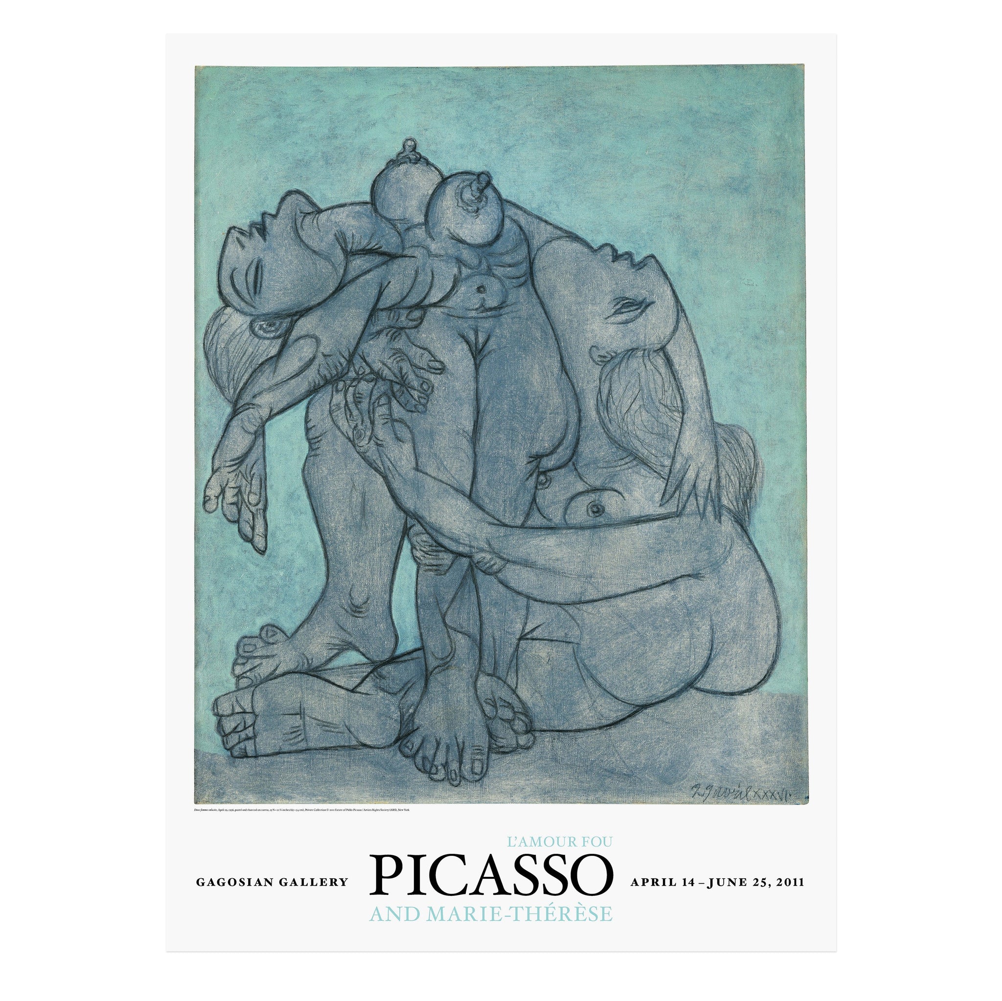 Picasso and Marie-Thérèse: L’amour fou poster featuring Deux femmes enlacées (1936)