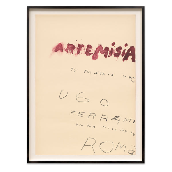 Cy Twombly: Artemisia rare poster in frame