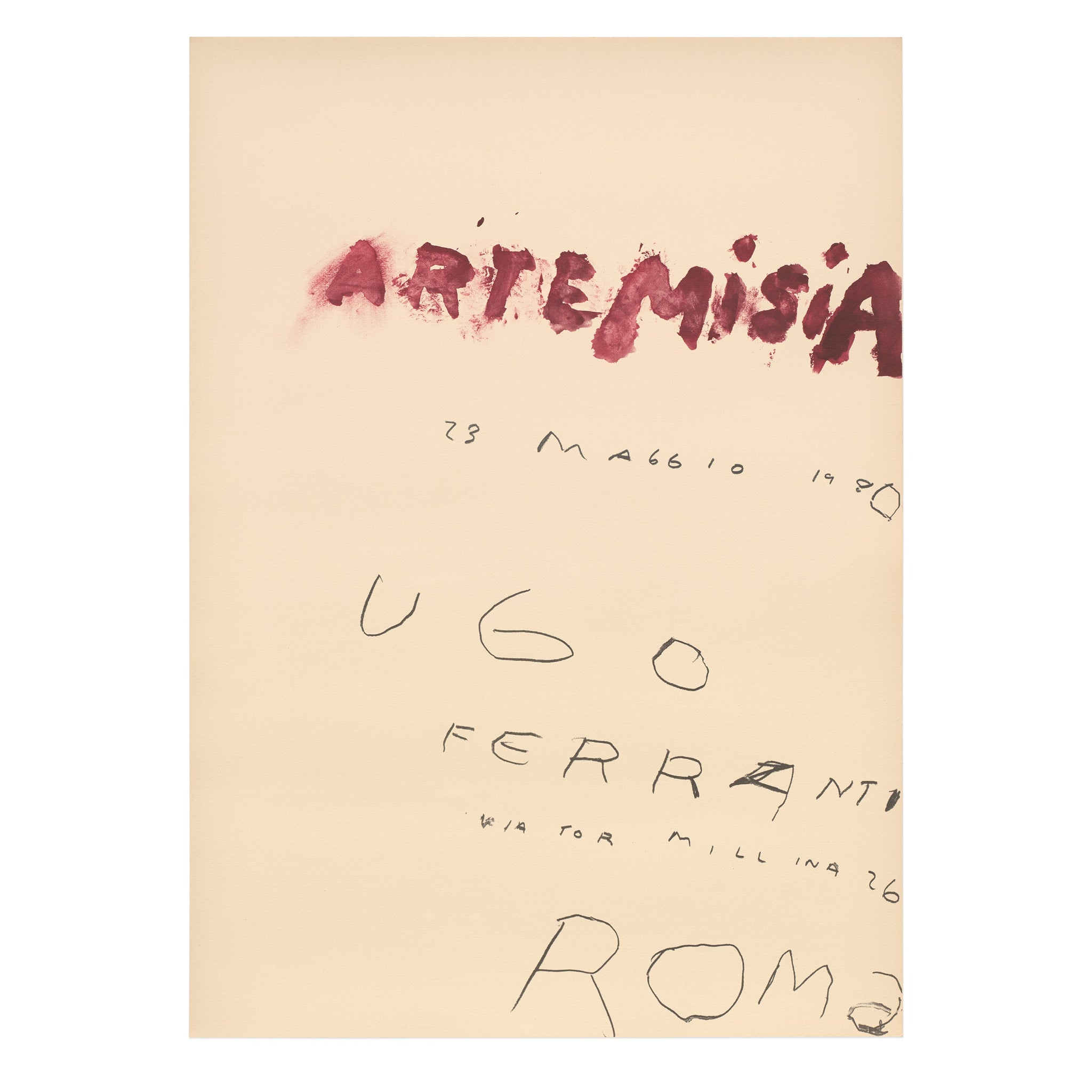 Cy Twombly: Artemisia rare poster