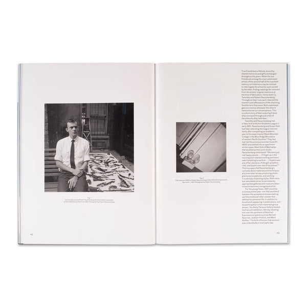 Interior spread of Robert Rauschenberg: Important Early Works from the Cy Twombly Foundation book