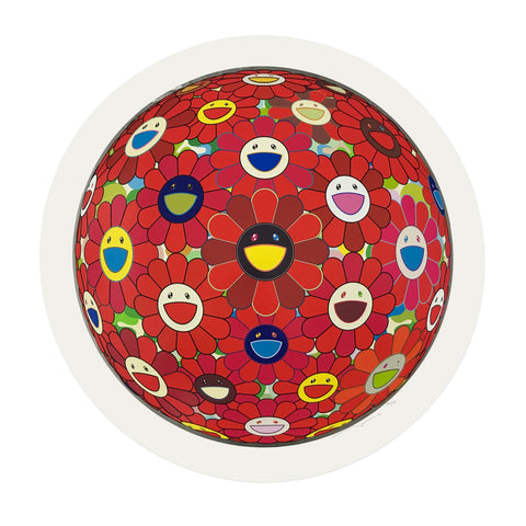 Takashi Murakami: Red Flower Ball (3-D) print