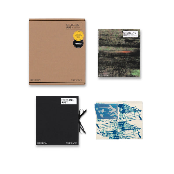 Image of Sterling Ruby: DRFTRS (Daisy Ghost) print, 2016 monograph, portfolio case, and mailer box