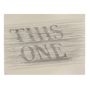 Ed Ruscha: This One print