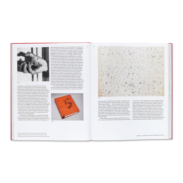 Interior spread of Edward Ruscha Catalogue Raisonné of the Books, Prints, and Photographic Editions, 1960–2022 book (Volume 1)