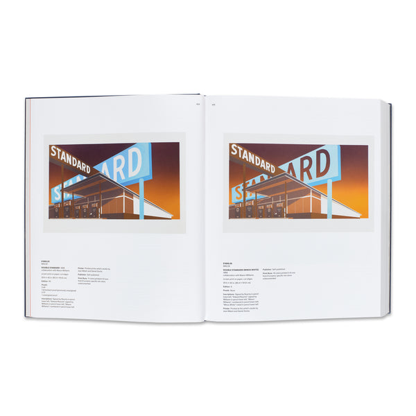 Interior spread of Edward Ruscha Catalogue Raisonné of the Books, Prints, and Photographic Editions, 1960–2022 book (Volume 3)