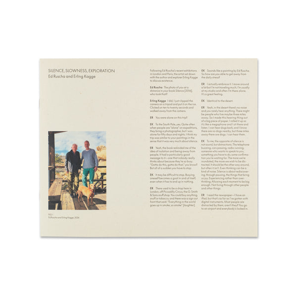 Cover of the booklet enclosed in the book Ed Ruscha: Says I, To Myself, Says I / Talking Doorways