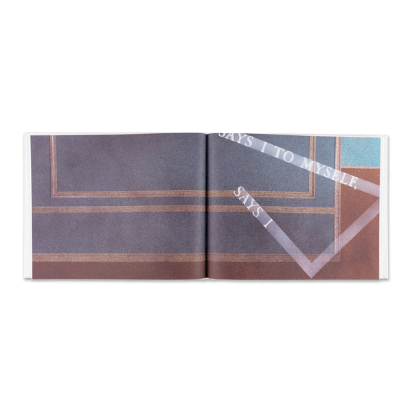 Interior spread of the book Ed Ruscha: Says I, To Myself, Says I / Talking Doorways