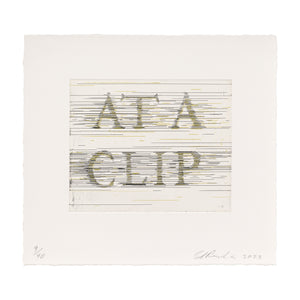 Ed Ruscha: At a Clip etching