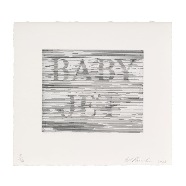 Ed Ruscha: Baby Jet etching