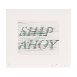 Ed Ruscha: Ship Ahoy etching