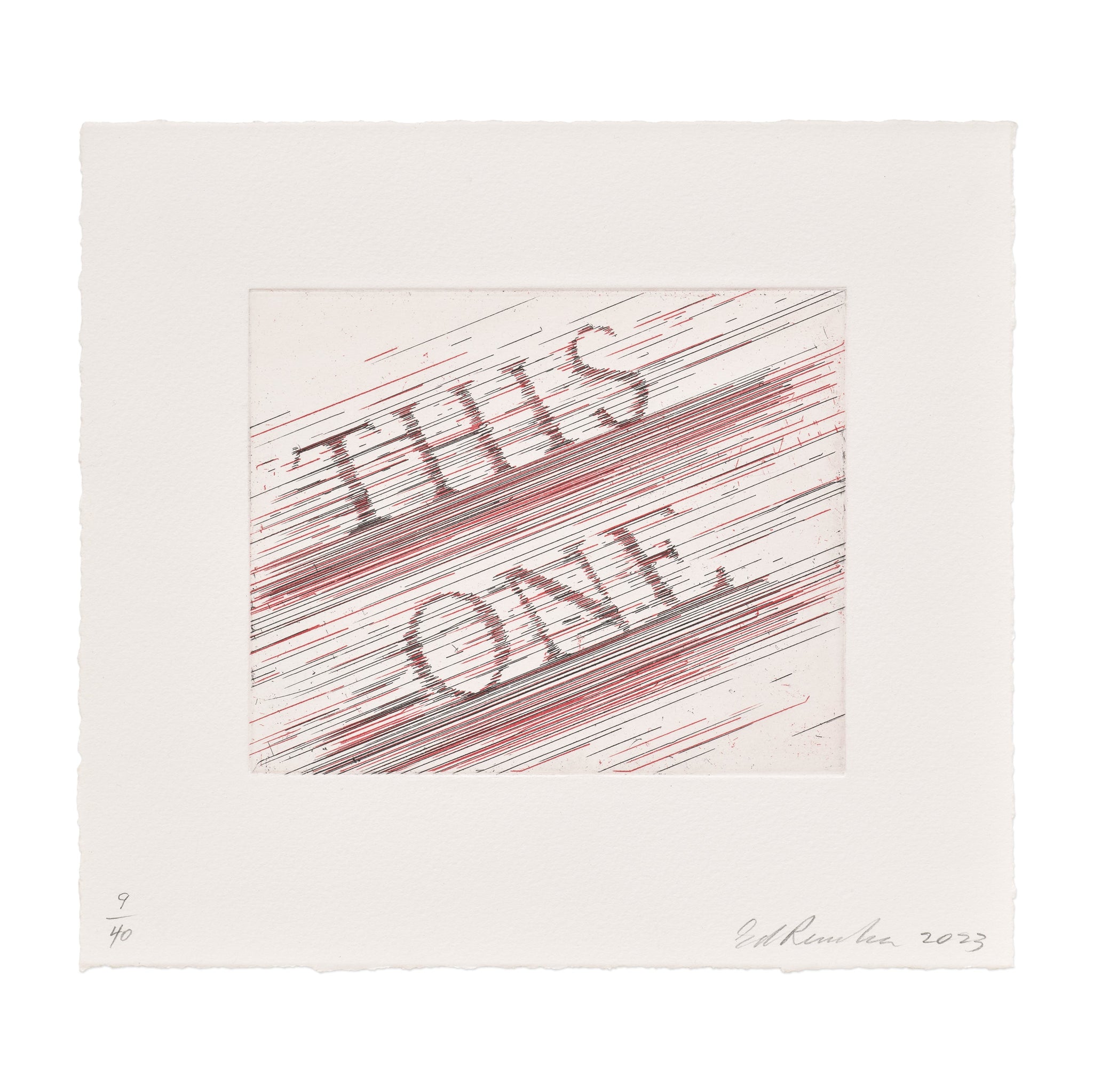 Ed Ruscha: This One etching