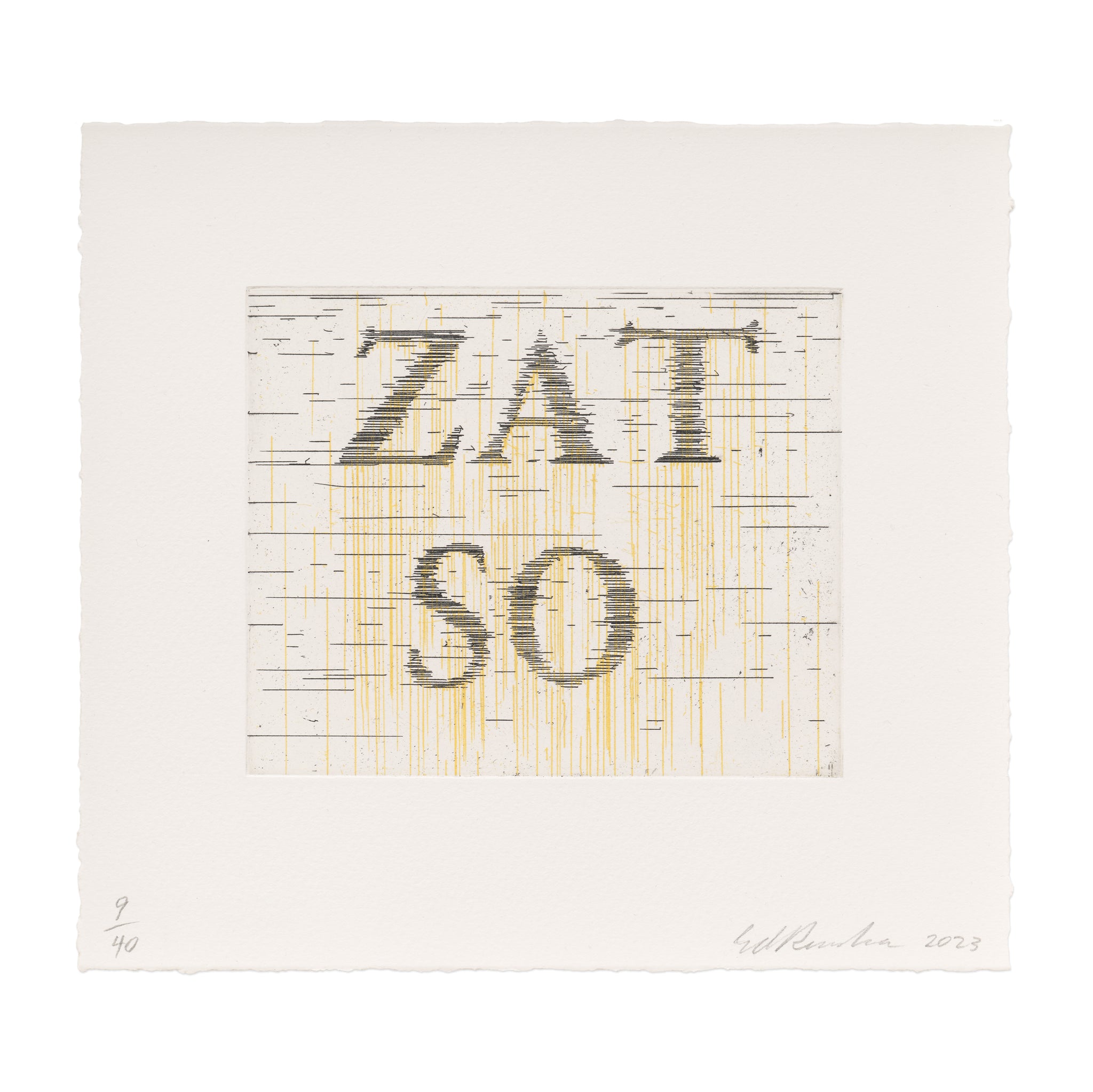 Ed Ruscha: Zat So etching