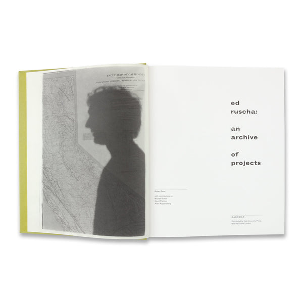 Interior spread of the book Ed Ruscha: An Archive of Projects