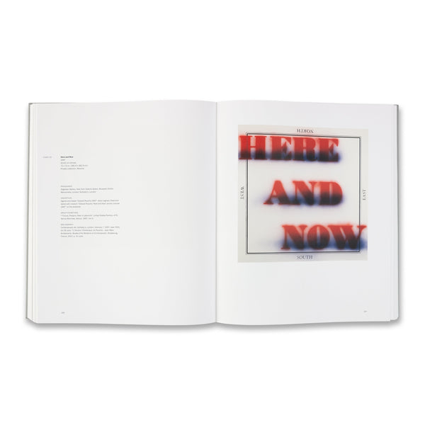 Interior spread of Edward Ruscha Catalogue Raisonné of the Paintings: Volume Five, 1993–1997