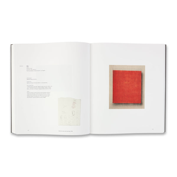 Interior spread of Edward Ruscha Catalogue Raisonné of the Paintings: Volume Six, 1998–2003