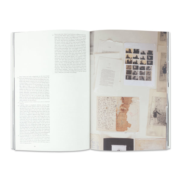 Interior spread of the book Evidence: Soundwalk Collective and Patti Smith
