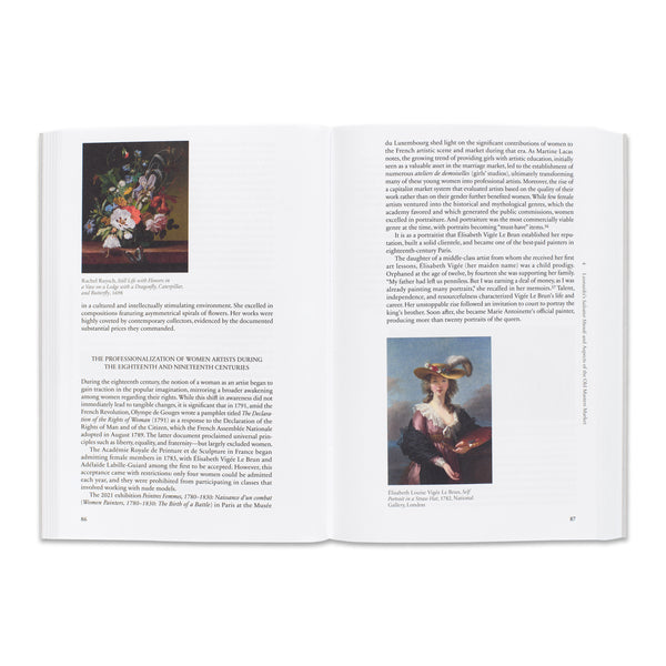 Interior spread of Trading Beauty: Art Market Histories from the Altar to the Gallery book