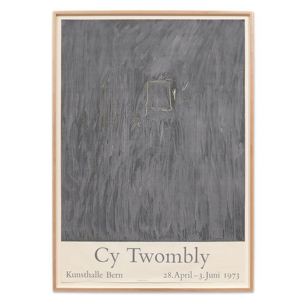 Cy Twombly vintage poster featuring Untitled (1969) in frame