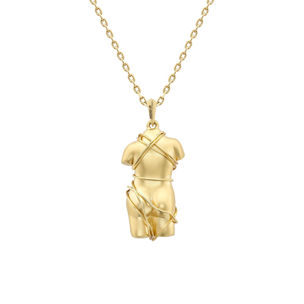 Back view of Venyx × Man Ray: Small Gold Venus Restored Necklace