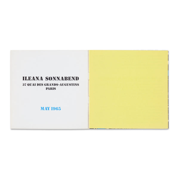 Interior spread of Andy Warhol Galerie Ileana Sonnabend rare book