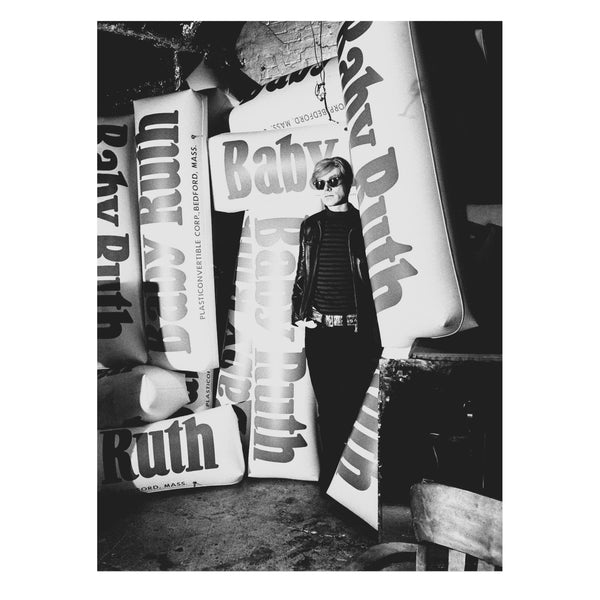 Billy Name: Andy Warhol with Inflatable Baby Ruth Bars / Silver Factory print