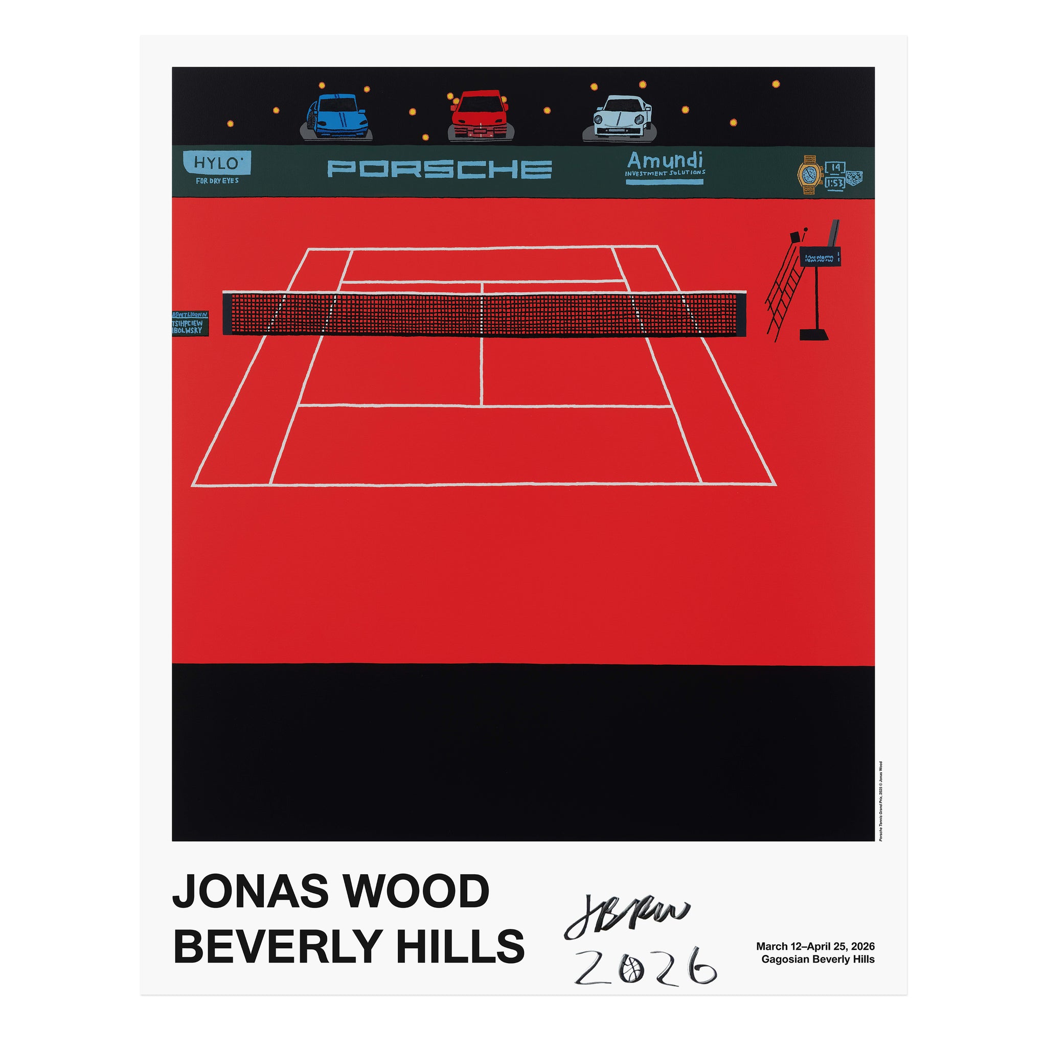 Jonas Wood Porsche Tennis Grand Prix Poster | Gagosian Shop