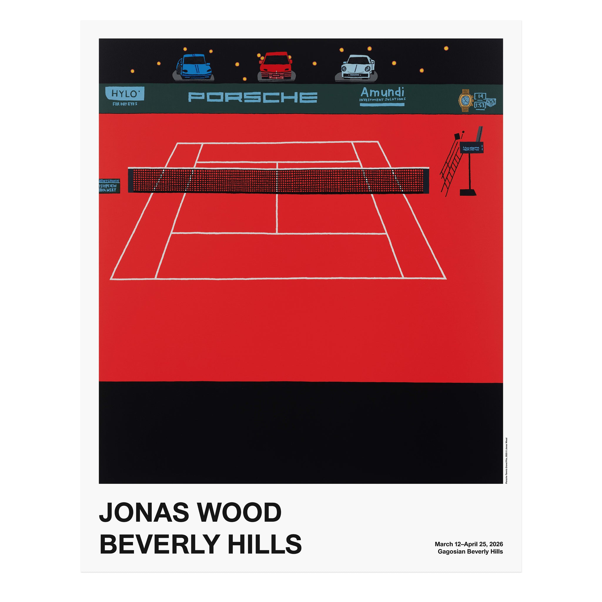 Jonas Wood ポスター Jonas Wood Porsche Tennis Grand Prix Poster | Gagosian Shop