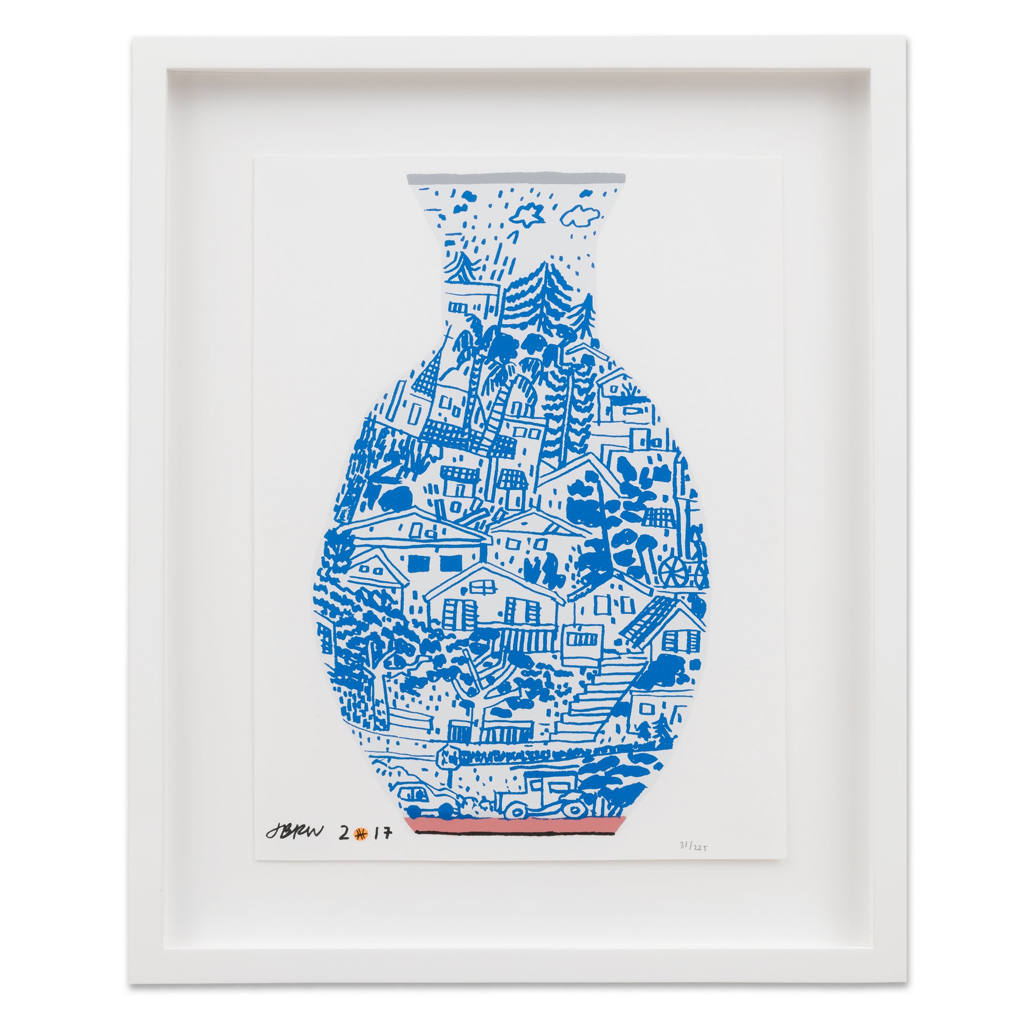 Jonas Wood: Blue Frimkess Landscape Pot Print | Gagosian Shop