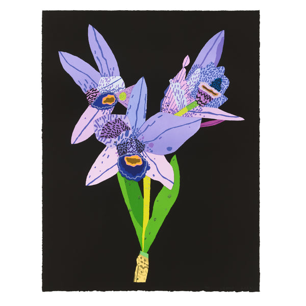 Jonas Wood: Dog-Faced Purple Orchid print