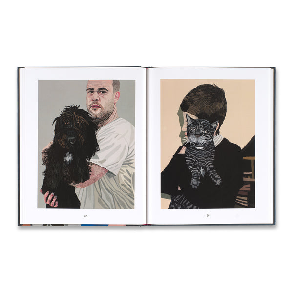 Interior spread of Jonas Wood: Portraits book