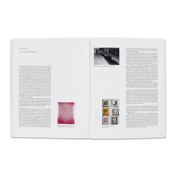 Interior spread of Christopher Wool: See Stop Run book