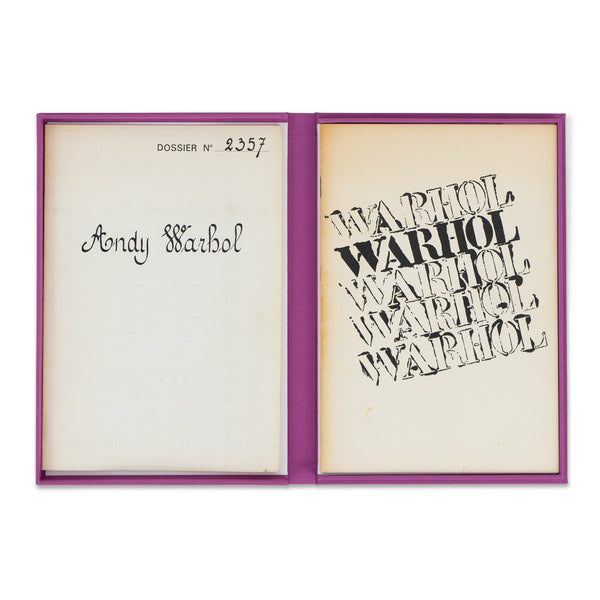 Books Andy Warhol and Thirteen Most Wanted Men in clamshell box