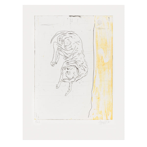 Georg Baselitz: Schlafende Hunde etching