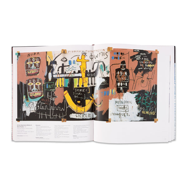 Interior spread of of Volume 1, Jean-Michel Basquiat catalogue raisonné