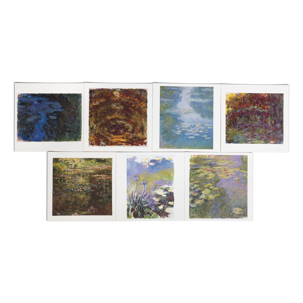 Seven cards in the Claude Monet: Late Work Notecard Set
