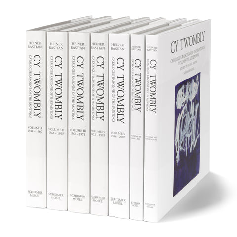 Seven volumes of the Cy Twombly Catalogue Raisonné of the Paintings