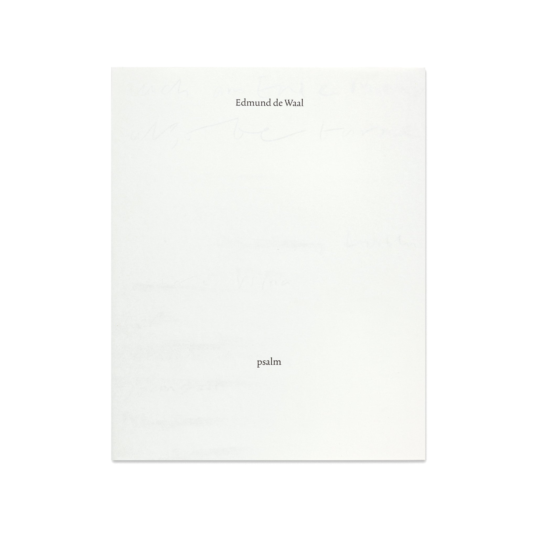 Cover of the book Edmund de Waal: psalm