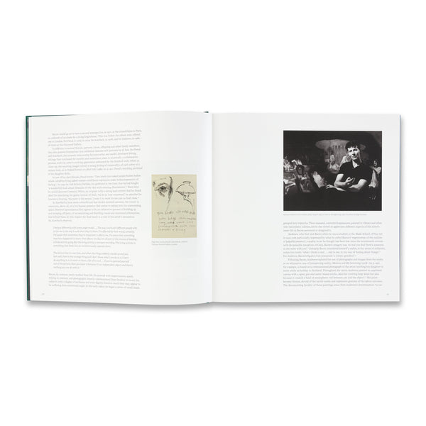 Interior spread of the book Friends and Relations: Lucian Freud, Francis Bacon, Frank Auerbach, Michael Andrews