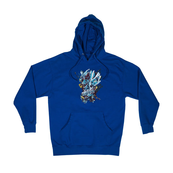 Mark Grotjahn: Skull hoodie in blue