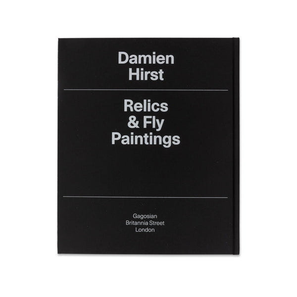Back cover of the book Damien Hirst: Relics and Fly Paintings