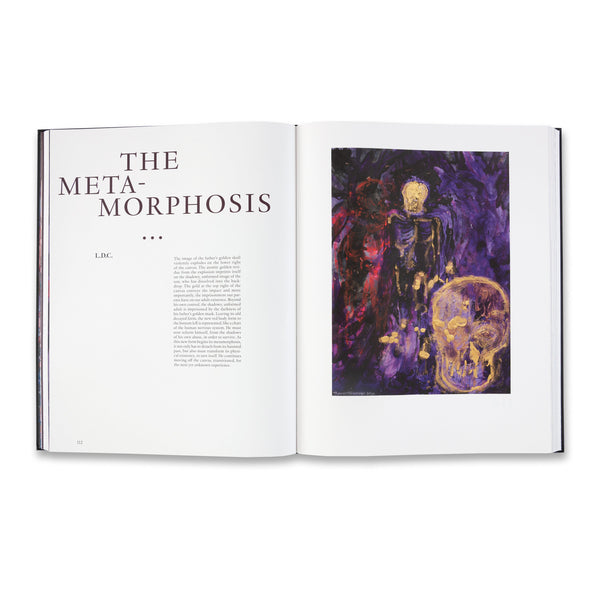 Interior spread of the book Thomas Houseago: Vision Paintings