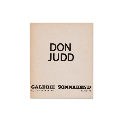 Donald Judd Poster | Gagosian Shop