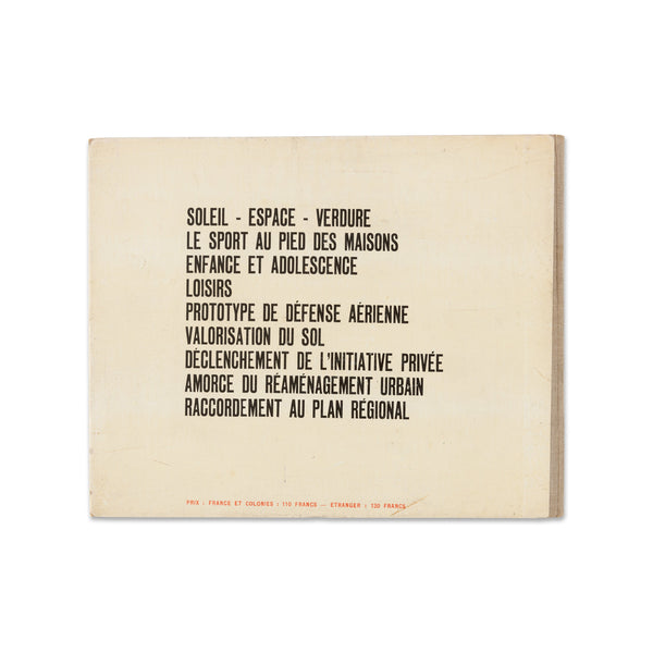 Back cover of Le Corbusier: Des Canons, des munitions? Merci! Des logis . . . s.v.p. rare book