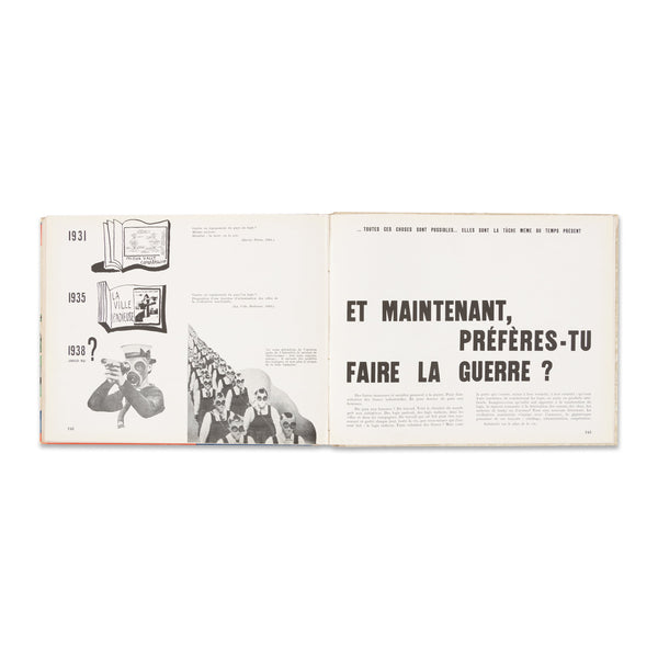 Interior spread of Le Corbusier: Des Canons, des munitions? Merci! Des logis . . . s.v.p. rare book